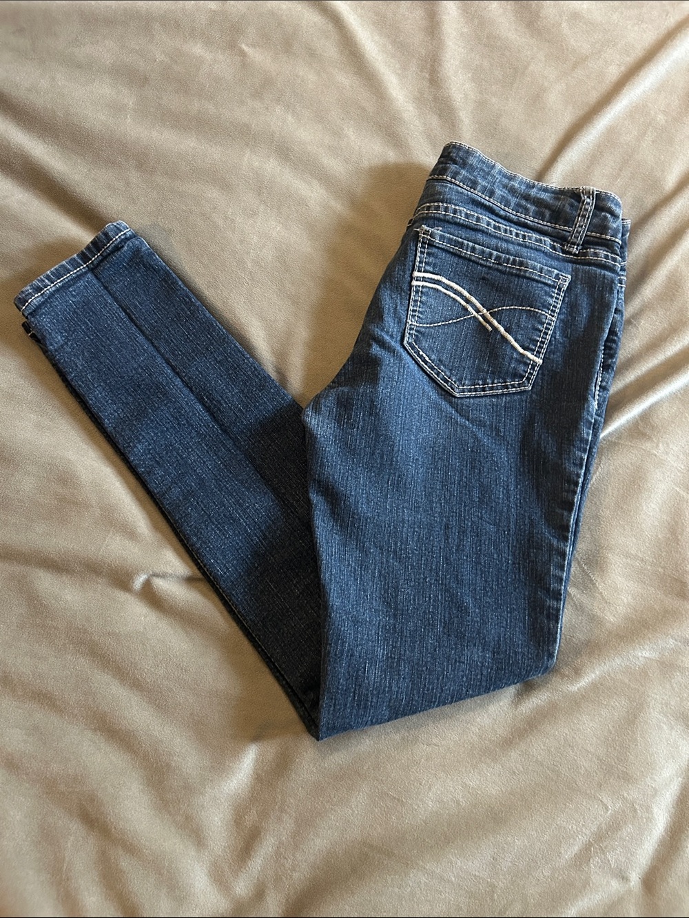 Classic Women's Dark Blue Denim Jeans - Slim Fit